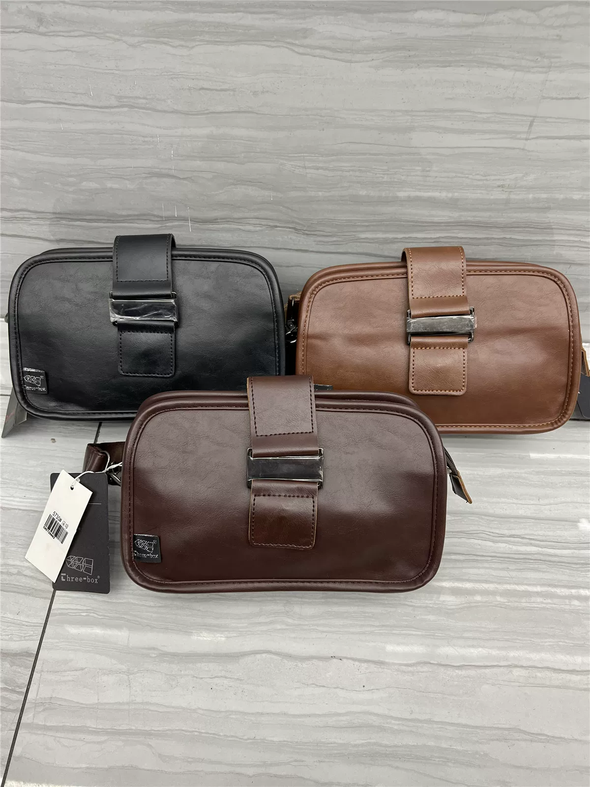 Túi đeo vai nam phong cách Trung Hoa Threebox phong cách retro Nhật Bản đeo chéo ngoài trời ba lô nhỏ unisex túi đeo chéo