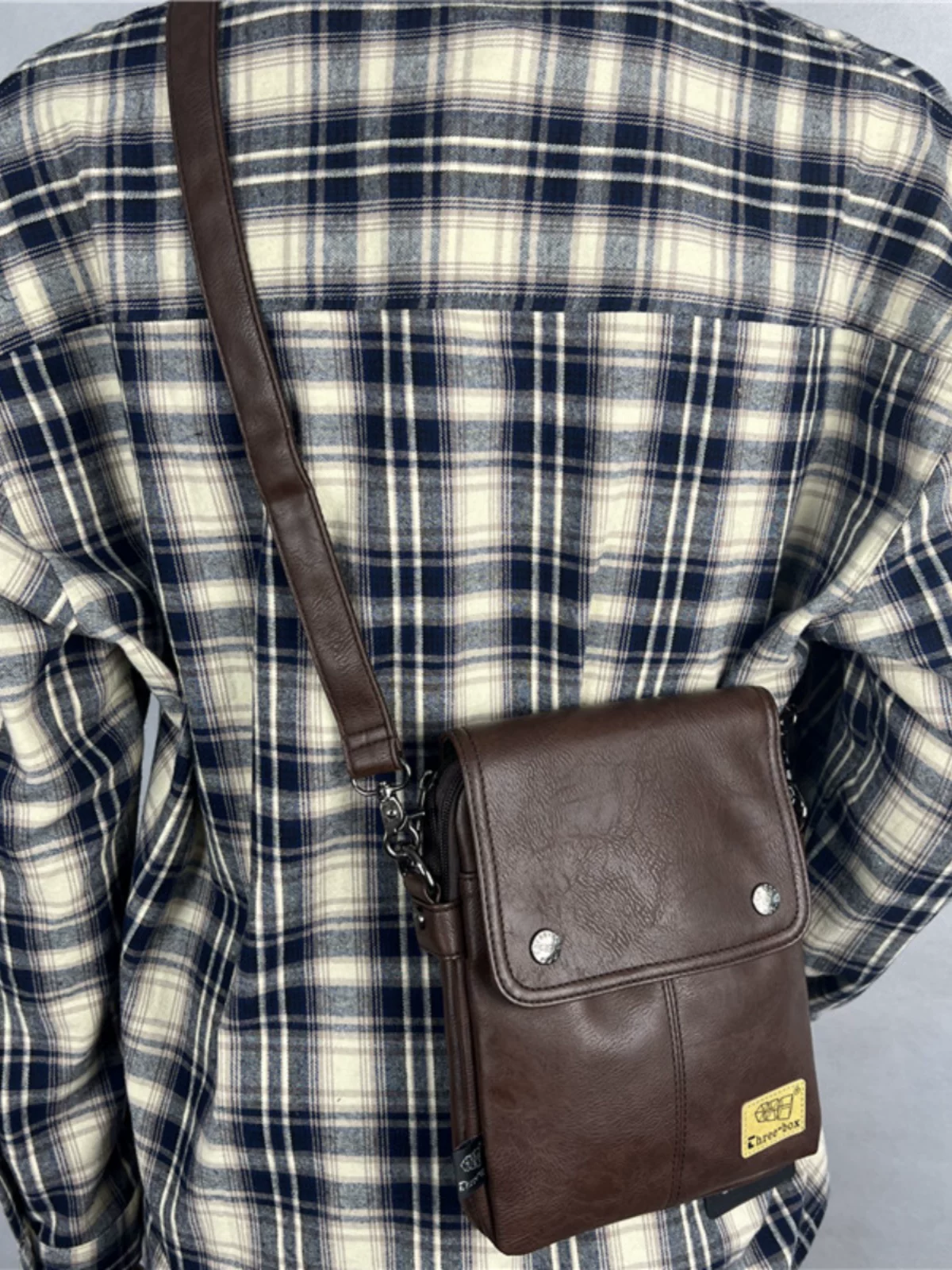 Túi đeo chéo nam thời trang threebox phong cách Nhật Bản, túi đeo vai nhỏ gọn, thời thượng, đựng điện thoại