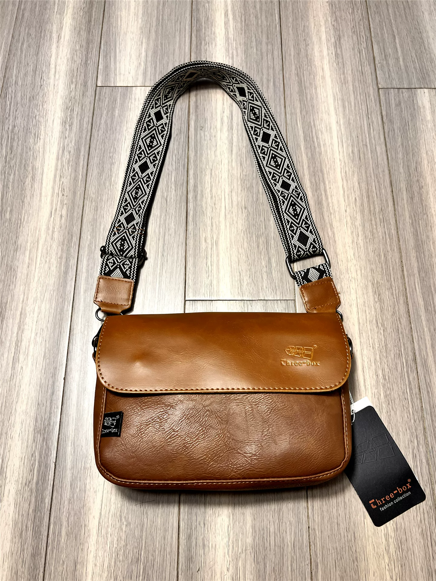 Túi đeo vai ba ngăn dành cho nam và nữ, túi đeo chéo bằng da mềm, túi đeo chéo đơn giản chất lượng cao, kiểu dáng độc đáo