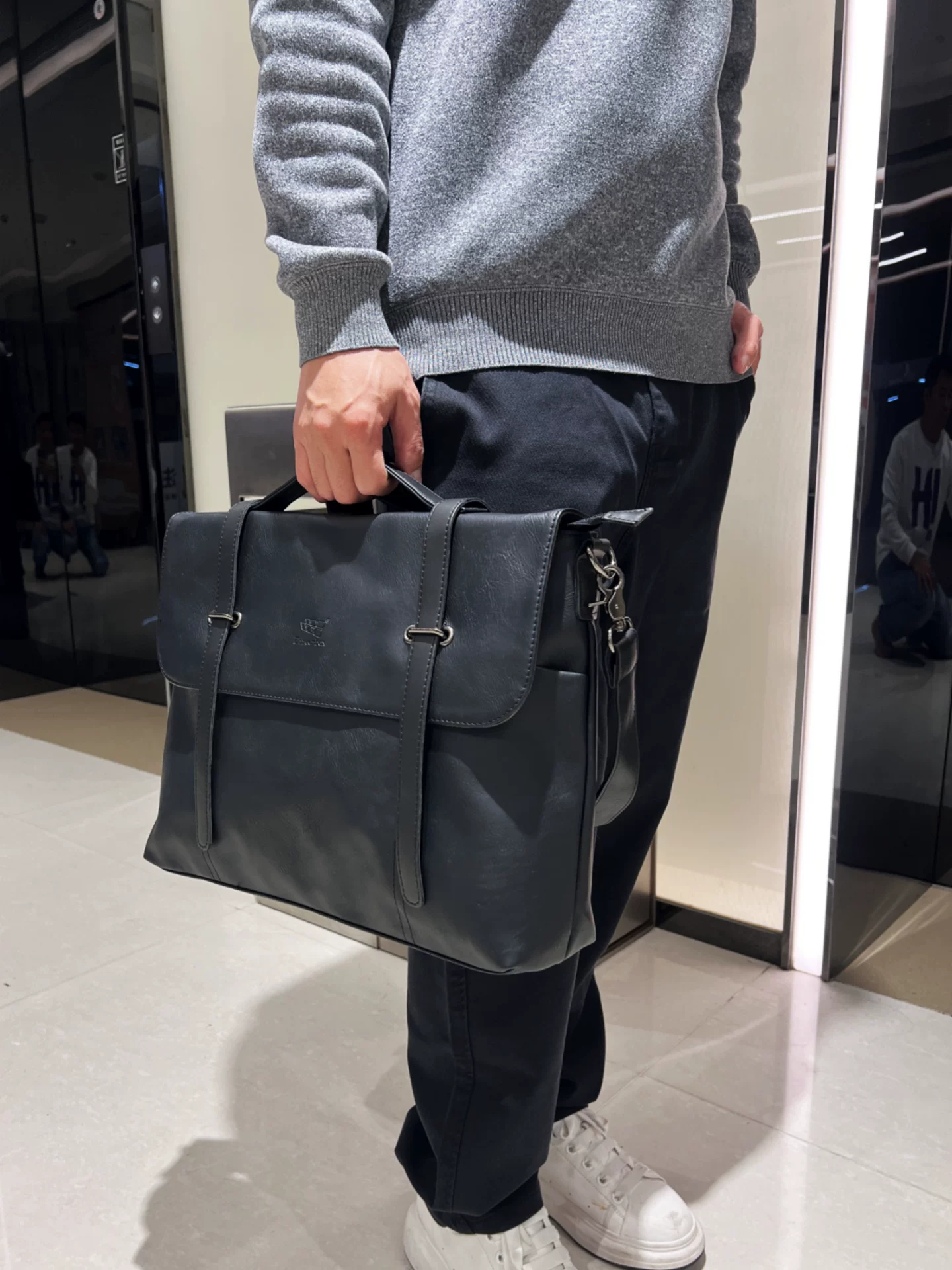 Túi xách nam ba ngăn thời trang dành cho doanh nhân đi làm Túi xách nam Nhật Bản và Hàn Quốc Túi đeo chéo đựng máy tính 16inch dành cho nam và nữ