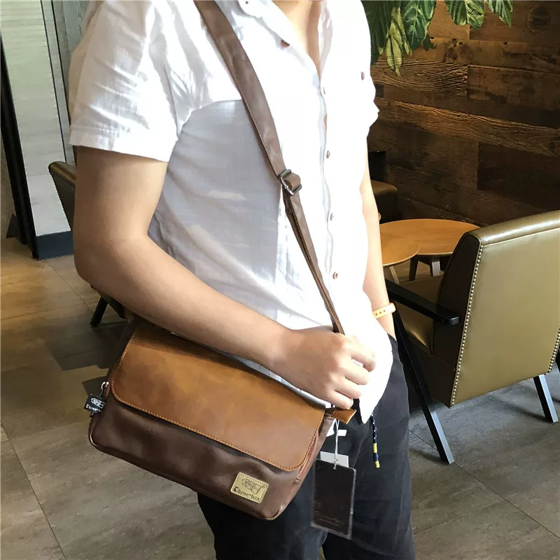 Ba lô đeo chéo nam phong cách Hàn Quốc ba lô đeo chéo nam thông thường túi đeo vai kiểu cổ điển túi đeo chéo ngang ngang đựng điện thoại