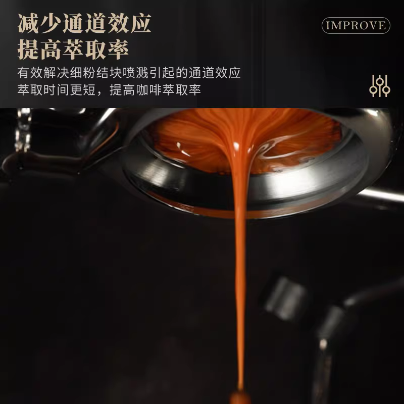 Máy phân phối bột kim xoay phân tán đều các cục bột cà phê, kim bột cho tay cầm máy pha cà phê espresso 51/58mm