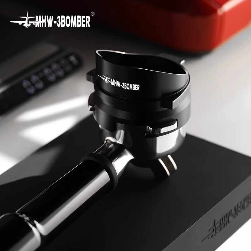 Bộ thu bụi cà phê Bomber Platinum Fortune Yum, vòng chắn bụi đặc biệt, vòng chắn bụi chống bay, máy xay cà phê 58/54mm