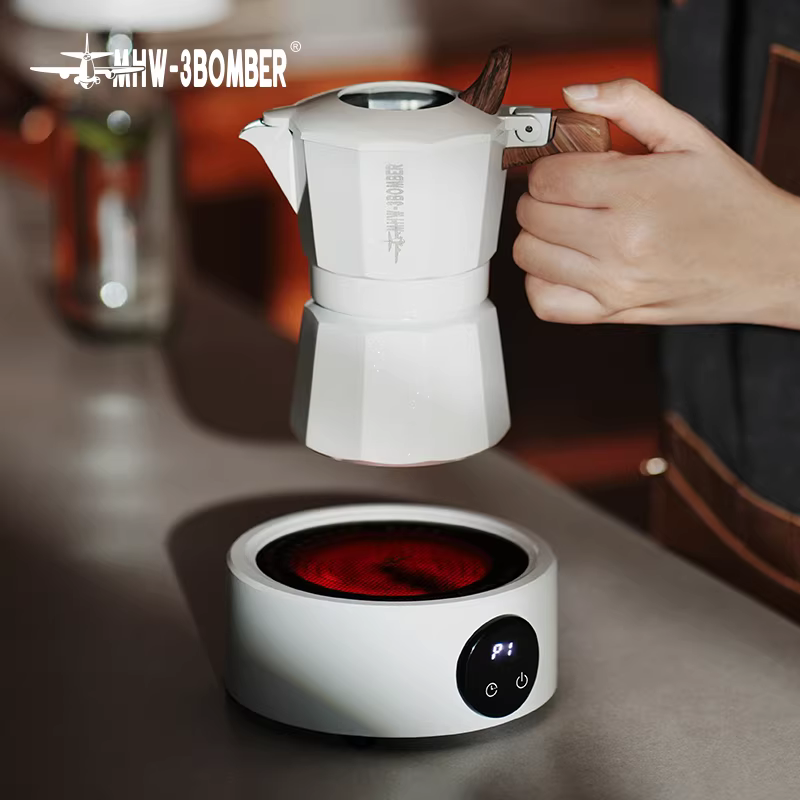 Bếp điện gốm mini MHW Bomber dùng trong gia đình, máy pha cà phê Moka, máy pha trà, bếp hâm nóng trà thảo dược tốt cho sức khỏe