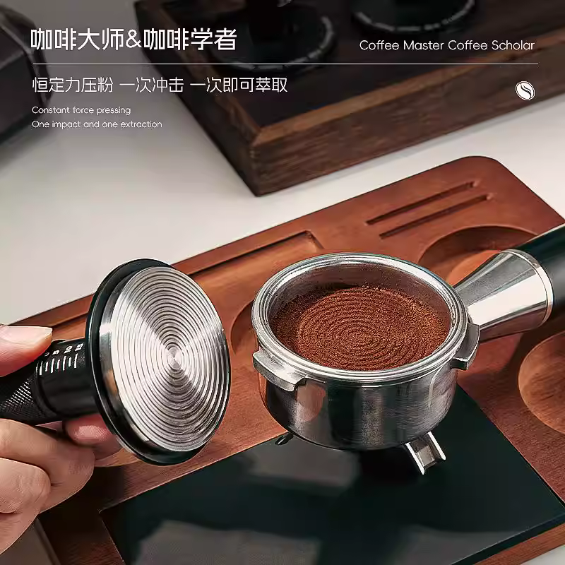 Búa nén bột cà phê lực không đổi, cân bằng lực gốc, cấp độ đàn hồi, áp suất không đổi, kích thước 51/53/58mm