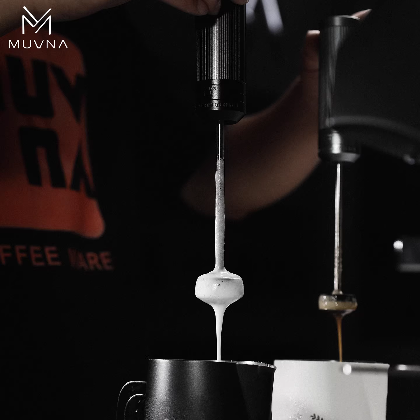 Máy tạo bọt sữa MUVNA Máy pha cà phê Ý cầm tay Máy tạo bọt sữa điện cầm tay Máy khuấy ly Latte Art