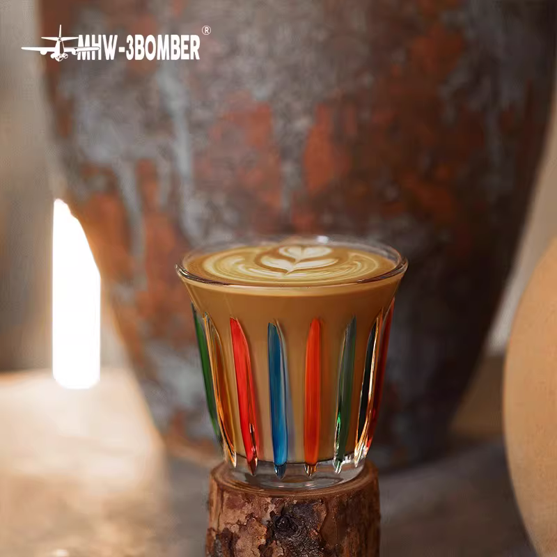 Ly thủy tinh MHW-3BOMBER, bộ sưu tập vẽ tay Wright, ly cà phê kiểu Dirty, ly trắng Úc, ly latte