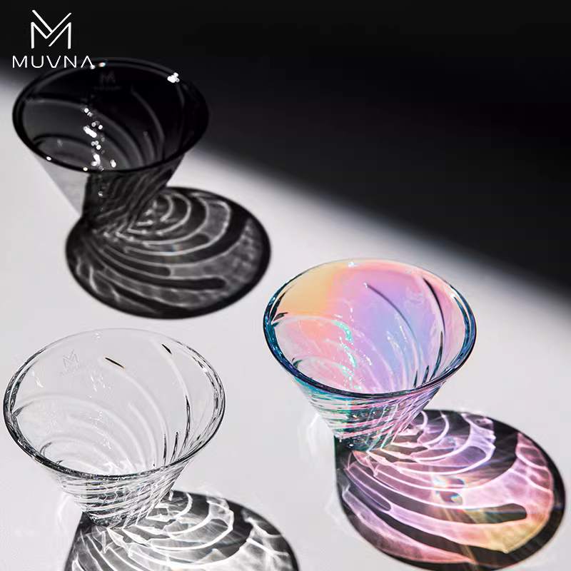 Cốc lọc cà phê Pour-over MUVNA V60, bình lọc cà phê Pour-over bằng thủy tinh, bình chia sẻ cà phê