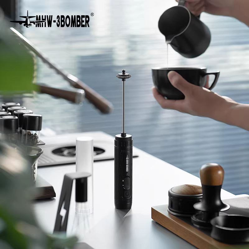 Máy đánh bọt sữa cầm tay điện MHW Bomber Magician, dụng cụ tạo bọt sữa, kem, đánh trứng cho cà phê Latte Art