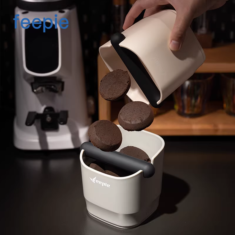 Hộp đựng bã cà phê Feepie ABS dùng cho gia đình, hộp đựng bã cà phê dày dặn dành cho quầy bar.