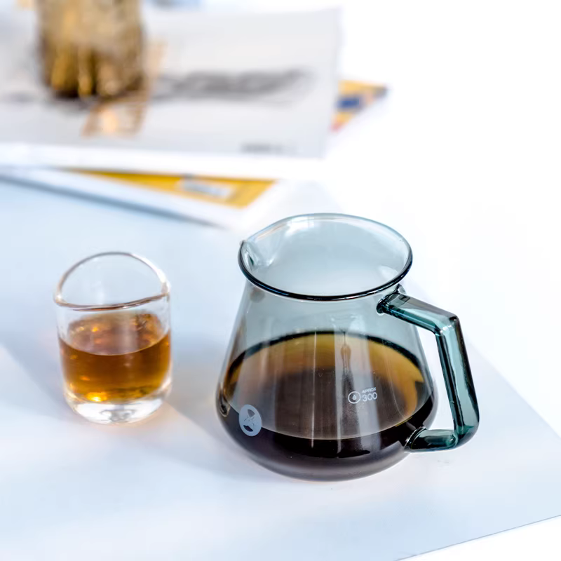 Bộ pha cà phê Taimo Ice Eye Pour-over, bình chia cà phê, máy pha cà phê đơn, bộ dụng cụ pha cà phê tại nhà, màu đen đậm, kèm giấy lọc