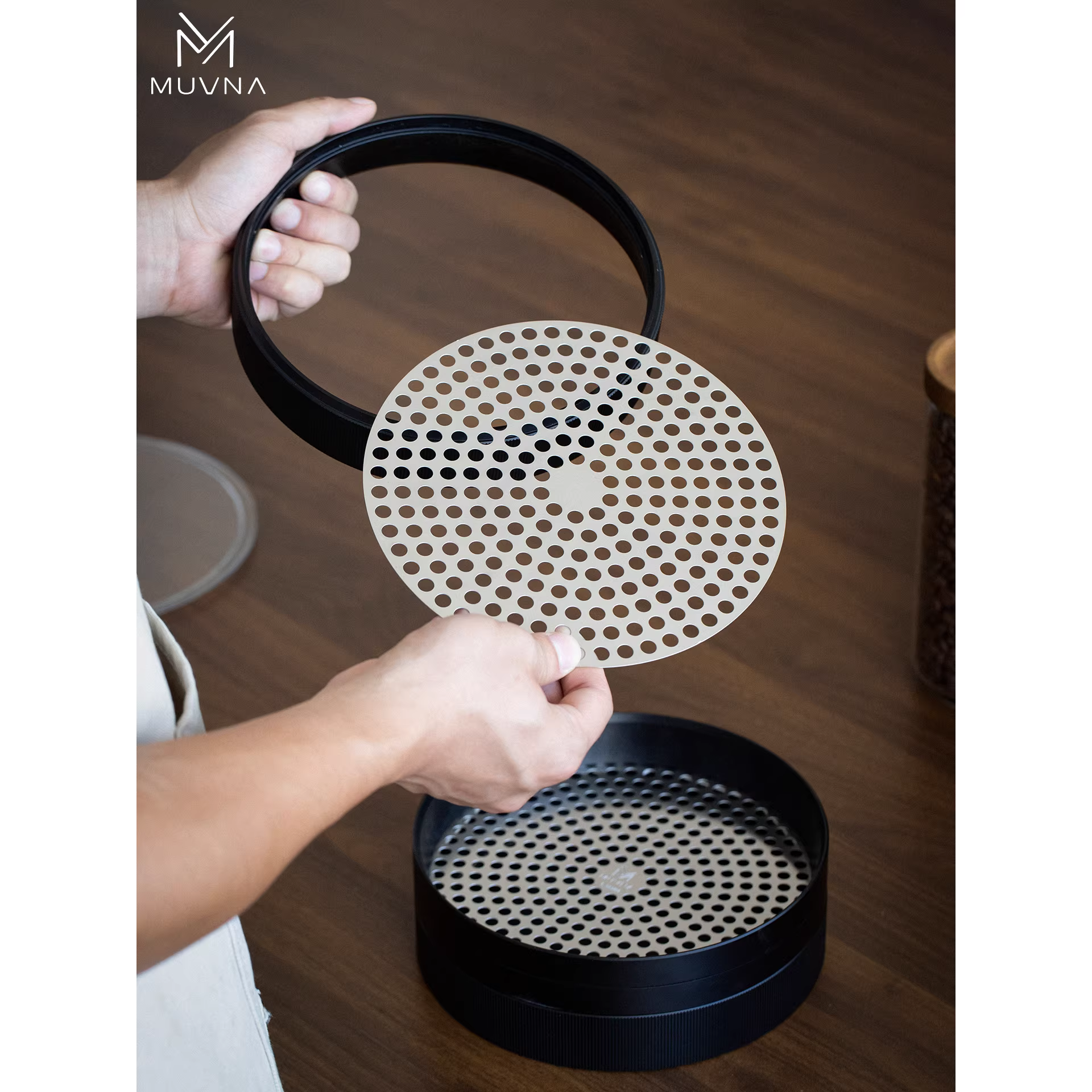 Máng sàng phân loại cà phê MUVNA, tấm sàng lọc cà phê bằng thép không gỉ