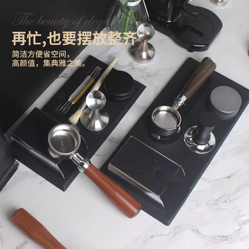 Giá đỡ tamper tích hợp, đế máy pha cà phê, giá đỡ tay cầm máy pha cà phê espresso, đế đỡ, thảm đựng bột cà phê, dụng cụ ép cà phê