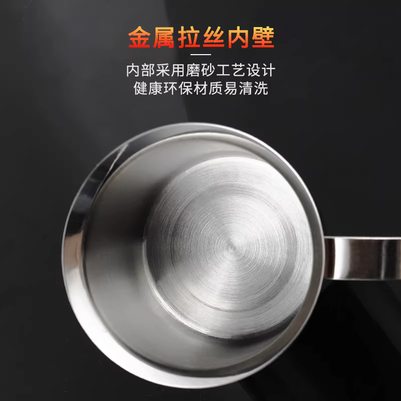 Máy đánh bọt sữa cà phê thủ công, tạo bọt cà phê đá, máy đánh bọt sữa hai lớp bằng thép không gỉ, bình đánh bọt sữa 400ml/800ml