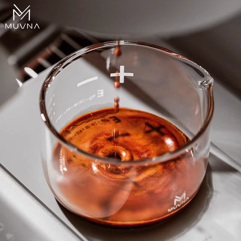 Cốc thu chất lỏng cà phê MUVNA Star Rain Glass Cup Espresso Extraction Cup, máy pha cà phê có vạch chia 100ml
