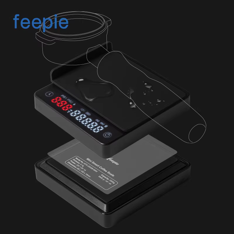 Cân điện tử pha cà phê mini thông minh Feepie, cân pha cà phê thủ công kiểu Ý, cân điện tử hẹn giờ cân trọng lượng