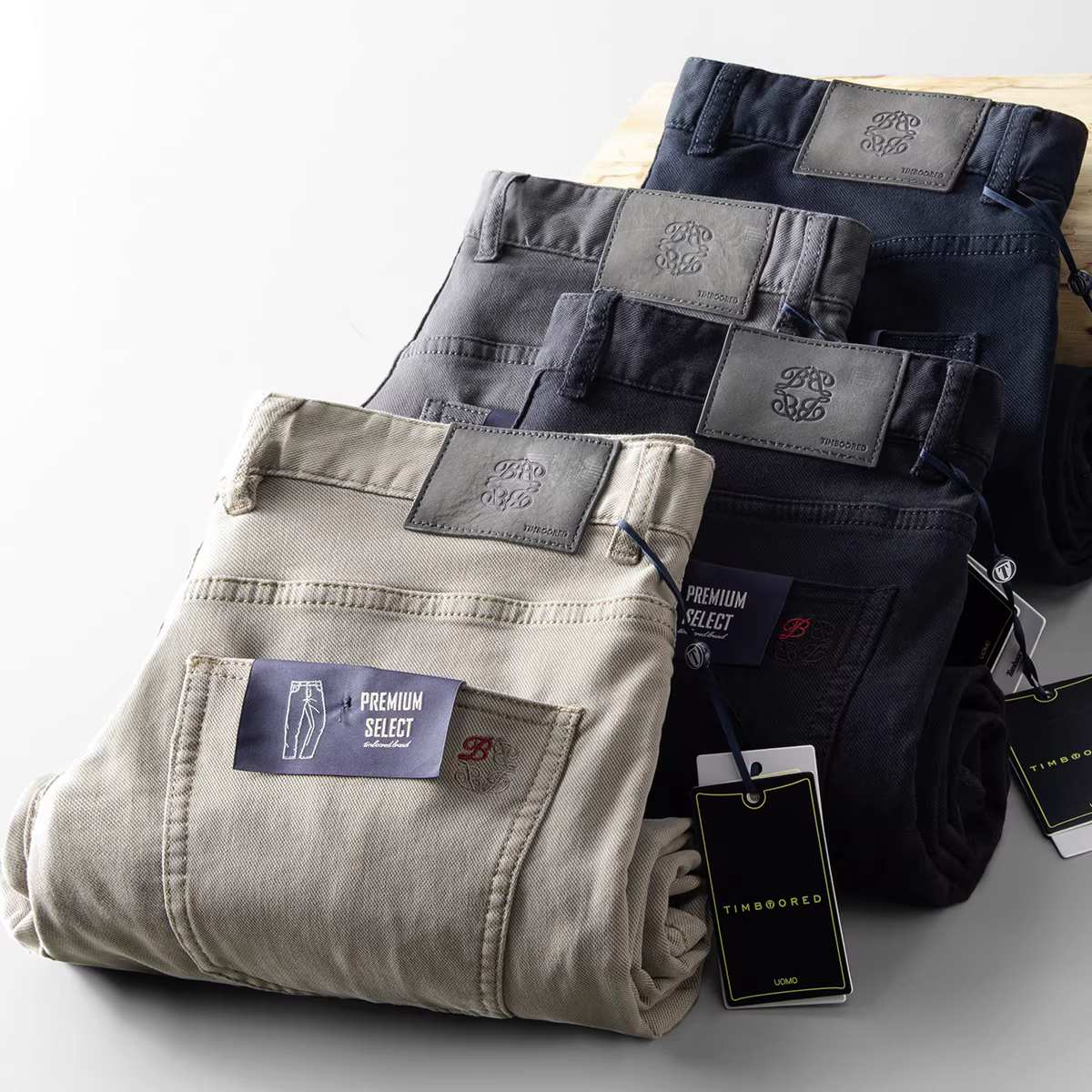 Quần cotton thu đông mới dành cho nam, dáng thẳng, vải tuýt thô, kiểu năm túi, quần dài, thoải mái, mềm mại, chống bụi và chống nhăn.