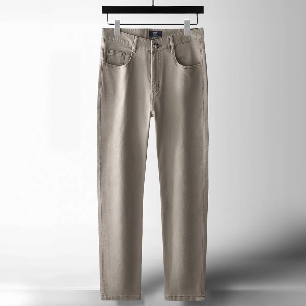 Quần cotton thu đông mới dành cho nam, dáng thẳng, vải tuýt thô, kiểu năm túi, quần dài, thoải mái, mềm mại, chống bụi và chống nhăn.