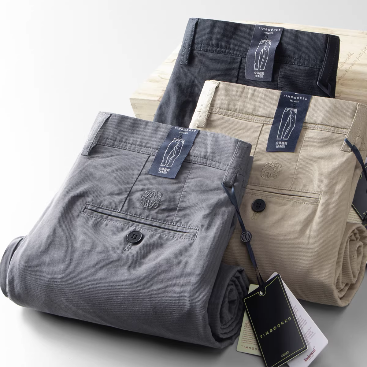 2023 Xuân/Hè Mới Modal Cotton Twill Quần Âu Nam Quần Ống Thẳng Chất Liệu Cotton Co Giãn Thoải Mái Thoáng Khí Mỏng