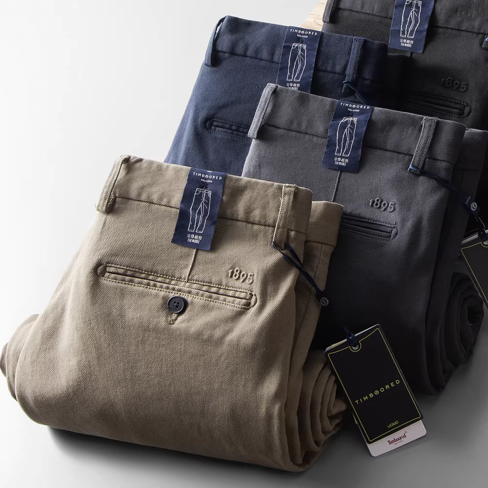 Quần âu nam thu đông mới, dáng thẳng, rộng rãi, chất liệu cotton kaki co giãn, mềm mại, cao cấp, đa năng và dày dặn.