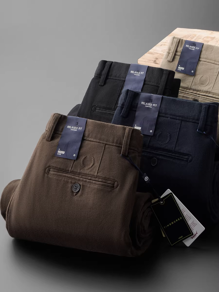 Quần âu nam chất liệu tuýt thô mới mùa thu đông, kiểu dáng thẳng, cao cấp, đã qua xử lý làm mềm, có lớp lót cotton, chất liệu dày dặn, co giãn tốt.