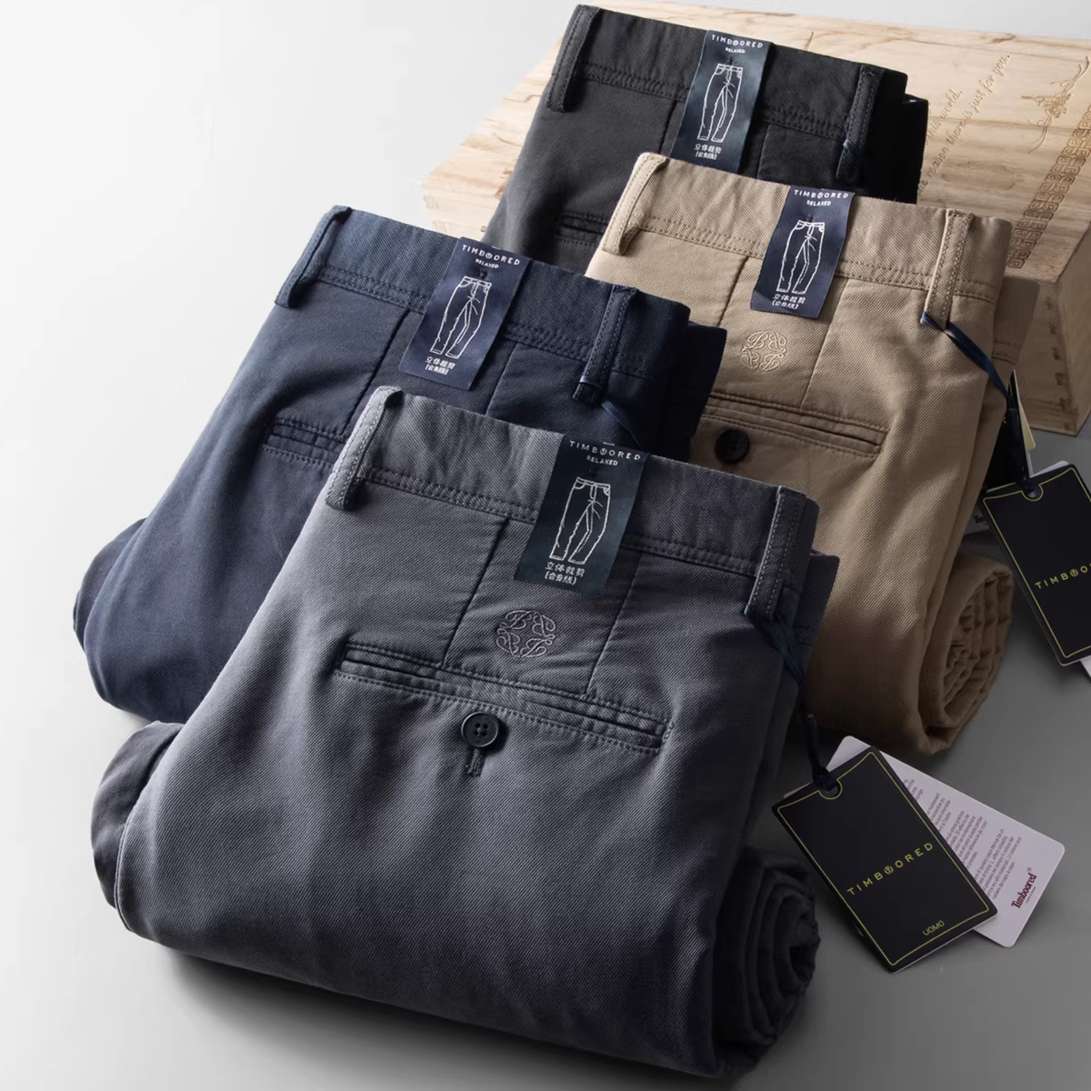 Quần âu nam thu đông mới, quần dài vải tuýt modal dáng thẳng rộng rãi đa năng, chất liệu cotton dày co giãn