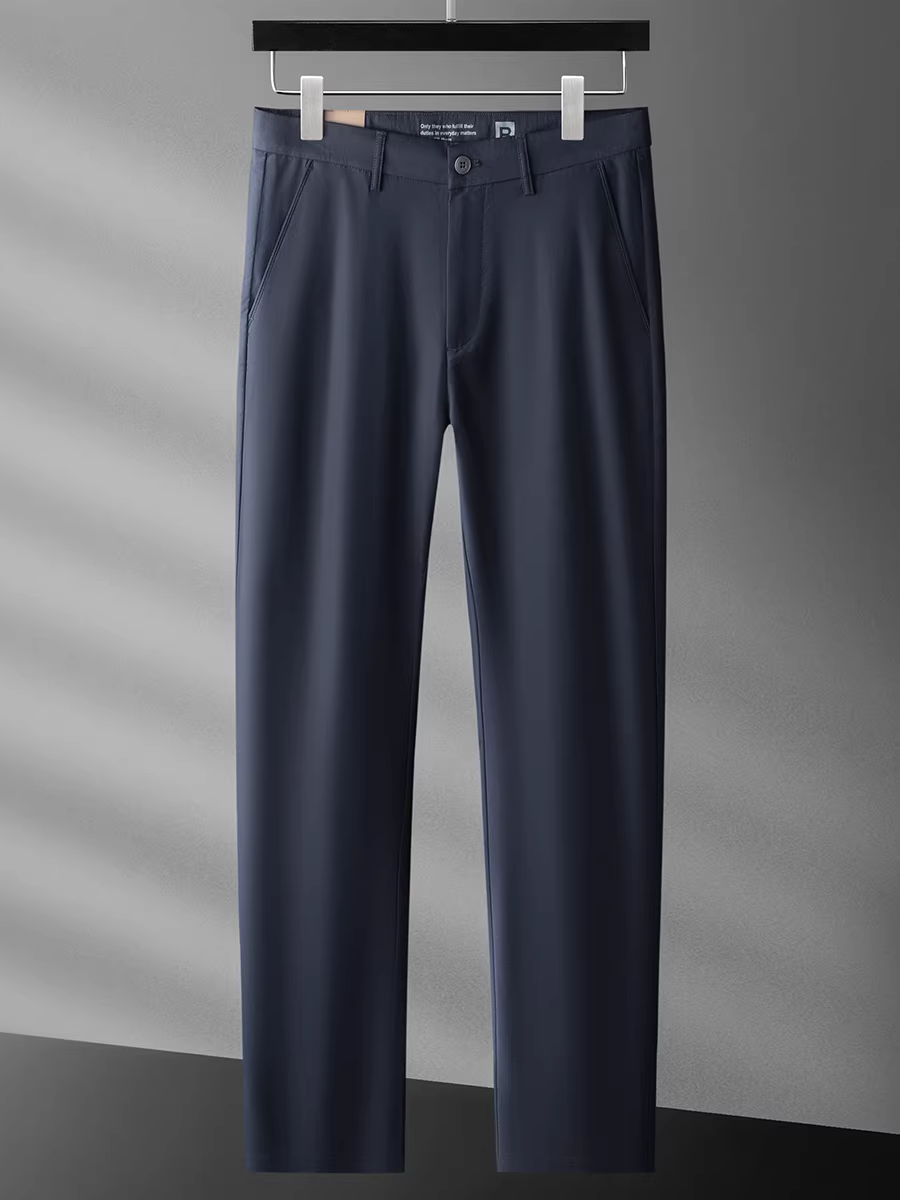 Quần dài nam chất liệu cotton modal co giãn, kiểu dáng thẳng, phong cách thường ngày, đa năng, chống nhăn, thoải mái, Xuân/Hè 2024