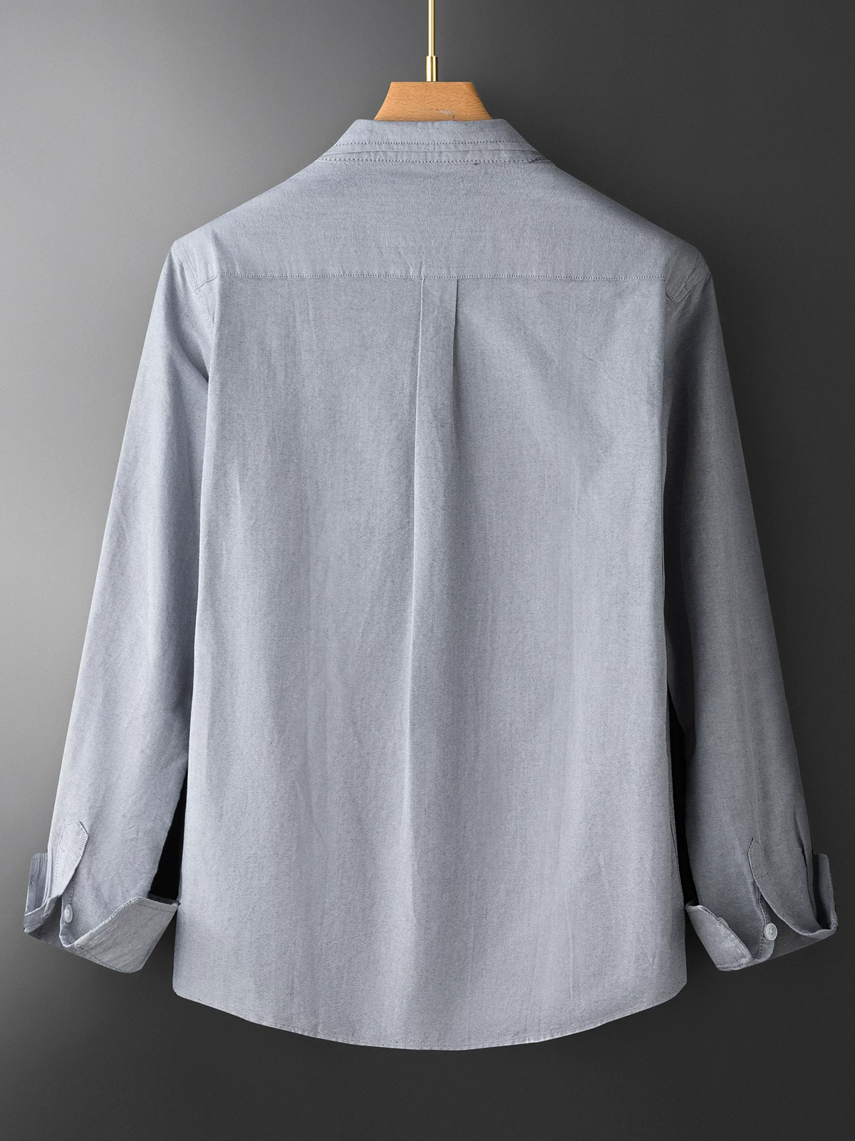 Áo sơ mi dài tay chất liệu Oxford, áo sơ mi dài tay chất liệu cotton nguyên chất, dễ chăm sóc, giặt được, kiểu dáng đơn giản, thích hợp cho mùa thu đông, dày dặn, đa năng.