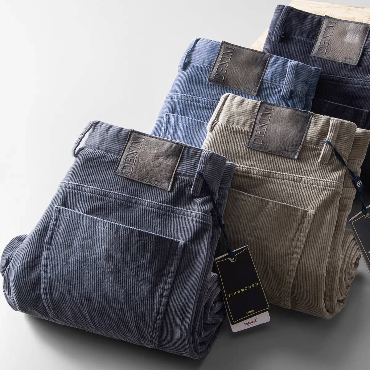 Quần âu nam chất liệu cotton thu đông mới, kiểu dáng casual, chất liệu vải dù, năm túi, dài, ống thẳng, đa năng, dày dặn