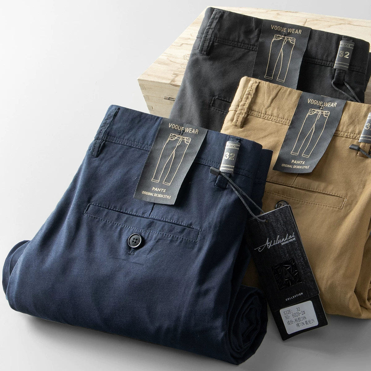 Mùa Xuân Thu 2023 Mới Quần Âu Nam Chất Liệu Cotton Chất Liệu Cotton Co Giãn Tinh Tế Mỏng Thoáng Khí Đa Năng