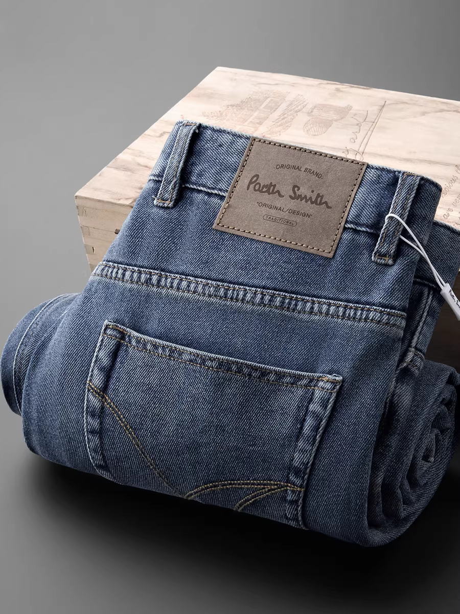 Quần jean nam chất liệu cotton lyocell tencel nhẹ, thoáng mát, dáng thẳng, đa năng, rộng rãi, dài, có độ co giãn, thích hợp cho mùa hè