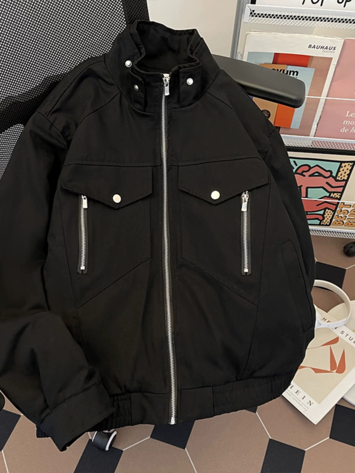 Áo khoác cotton họa tiết Python dành cho nam, áo khoác cotton dày dặn giữ ấm mùa đông, áo khoác cotton cổ đứng phá cách thời thượng.