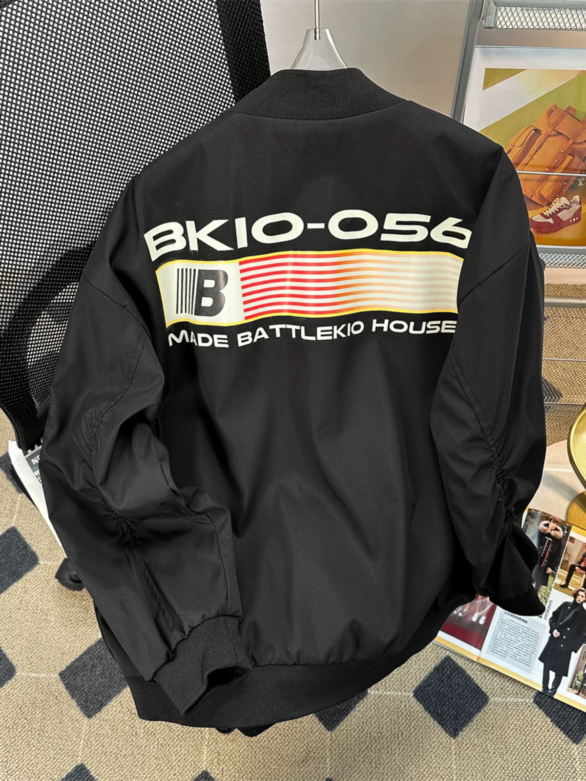 Áo khoác phi công phong cách Mỹ mùa đông dành cho nam, thương hiệu thời thượng, áo khoác cotton bóng chày thêu dày, áo khoác cotton cặp đôi dáng rộng.