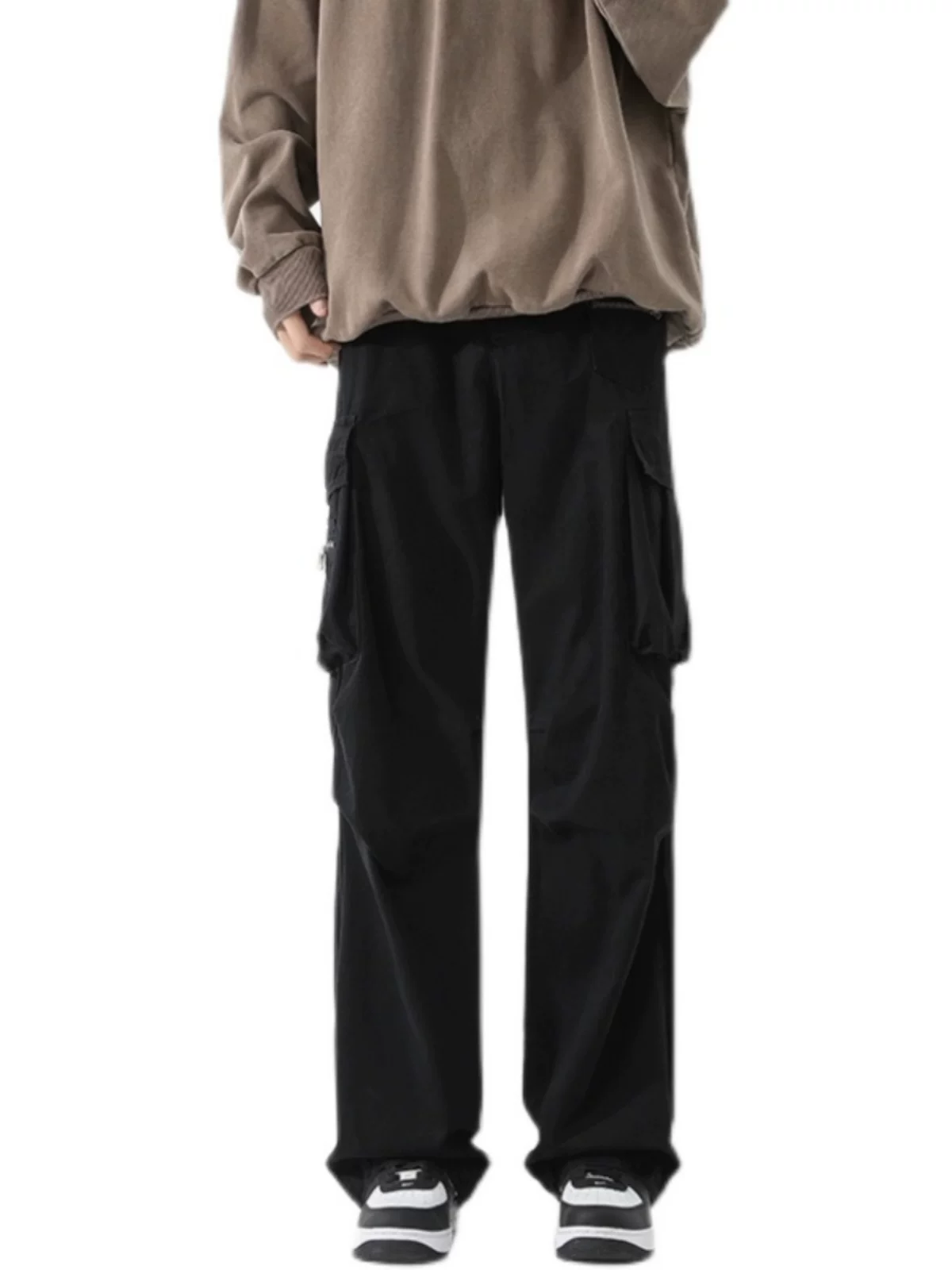 Quần công sở kiểu Nhật dành cho nam giới, quần dài ống đứng hợp thời trang mùa thu, quần ống rộng thoải mái đa năng.