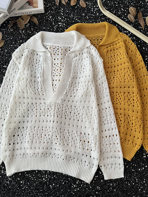 Áo Polo dệt kim cổ chữ V khoét lỗ kiểu Mỹ dành cho nam, thương hiệu thời thượng, trang phục chống nắng cá tính và sành điệu với thiết kế độc đáo, áo kiểu dáng thoải mái.