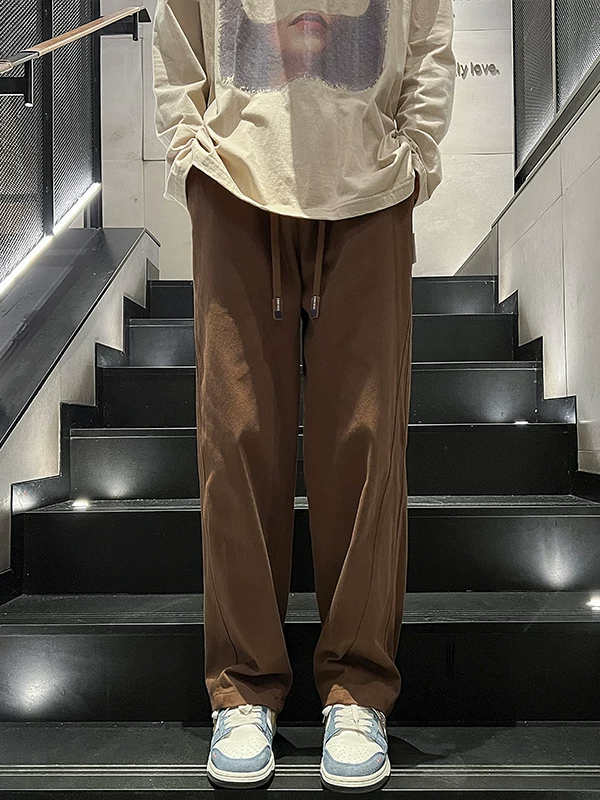 Quần công sở kiểu Nhật mới hợp thời trang thương hiệu ins quần nam sinh viên đa năng mùa thu quần ống rộng dáng rộng thông thường