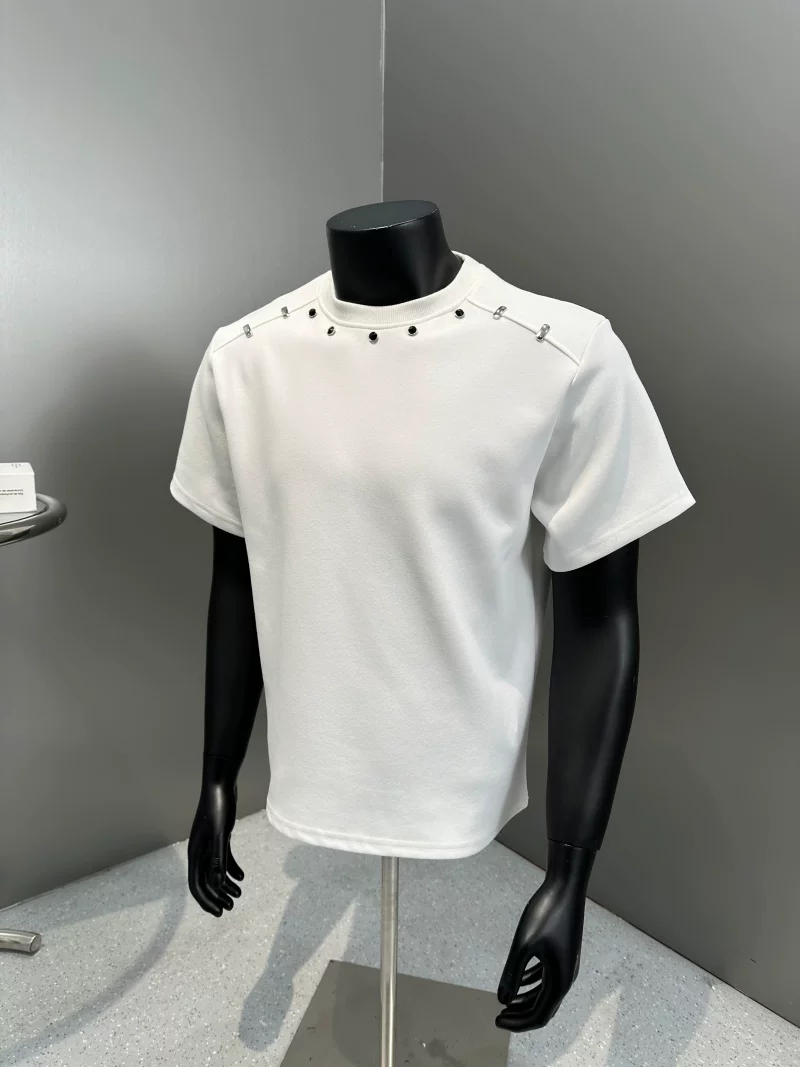 Áo thun ngắn tay phong cách retro Mỹ dành cho nam và nữ, áo thun cổ tròn dáng rộng hợp thời trang mùa hè, áo thun nửa tay đơn giản và cao cấp