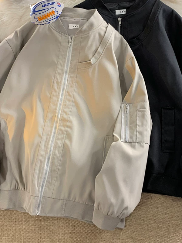 Áo khoác bóng chày mùa xuân thu dành cho nam và nữ, áo khoác phi công thương hiệu thời thượng phong cách Mỹ, áo khoác ngoài rộng rãi, mát mẻ dành cho cặp đôi.