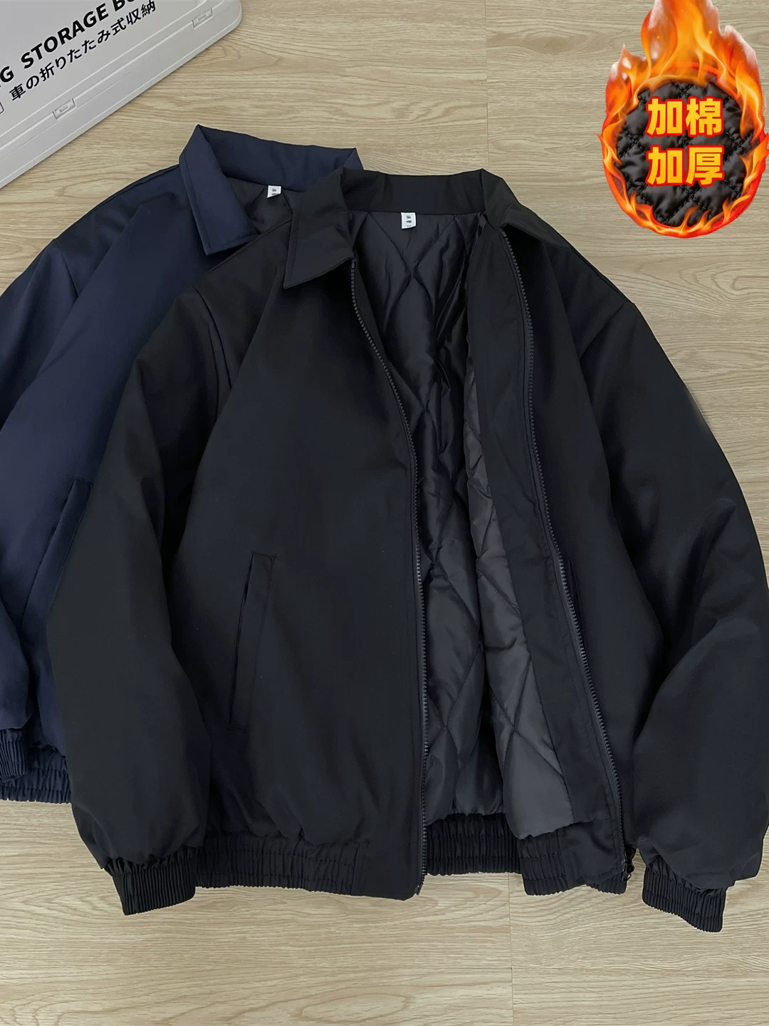Áo khoác phi công kiểu bóng chày bằng cotton dành cho nam, áo khoác cotton dày kiểu Mỹ mùa đông, áo khoác cotton dáng rộng thời trang, phong cách cleanfit.
