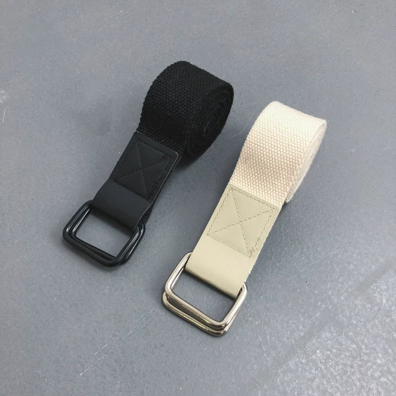 Thắt lưng vải canvas đa năng hợp thời trang dành cho giới trẻ, thắt lưng khóa đôi dành cho nam, thắt lưng kéo dài thời trang dành cho học sinh, thắt lưng nữ.