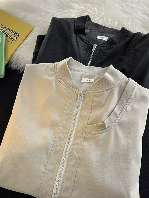 Áo khoác bóng chày mùa xuân thu dành cho nam và nữ, áo khoác phi công thương hiệu thời thượng phong cách Mỹ, áo khoác ngoài rộng rãi, mát mẻ dành cho cặp đôi.