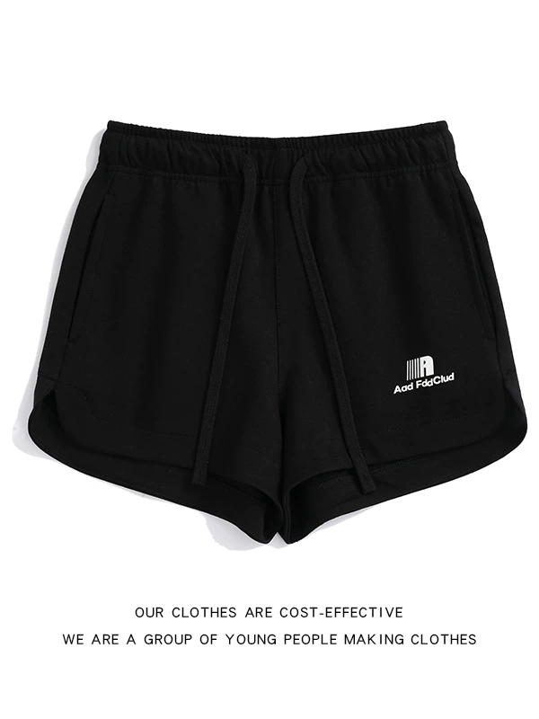 Quần short thể thao in chữ cho nam, kiểu dáng mới mùa hè, quần short năm phần rộng rãi thoải mái, quần short cặp đôi chạy bộ nhanh khô phong cách Mỹ.