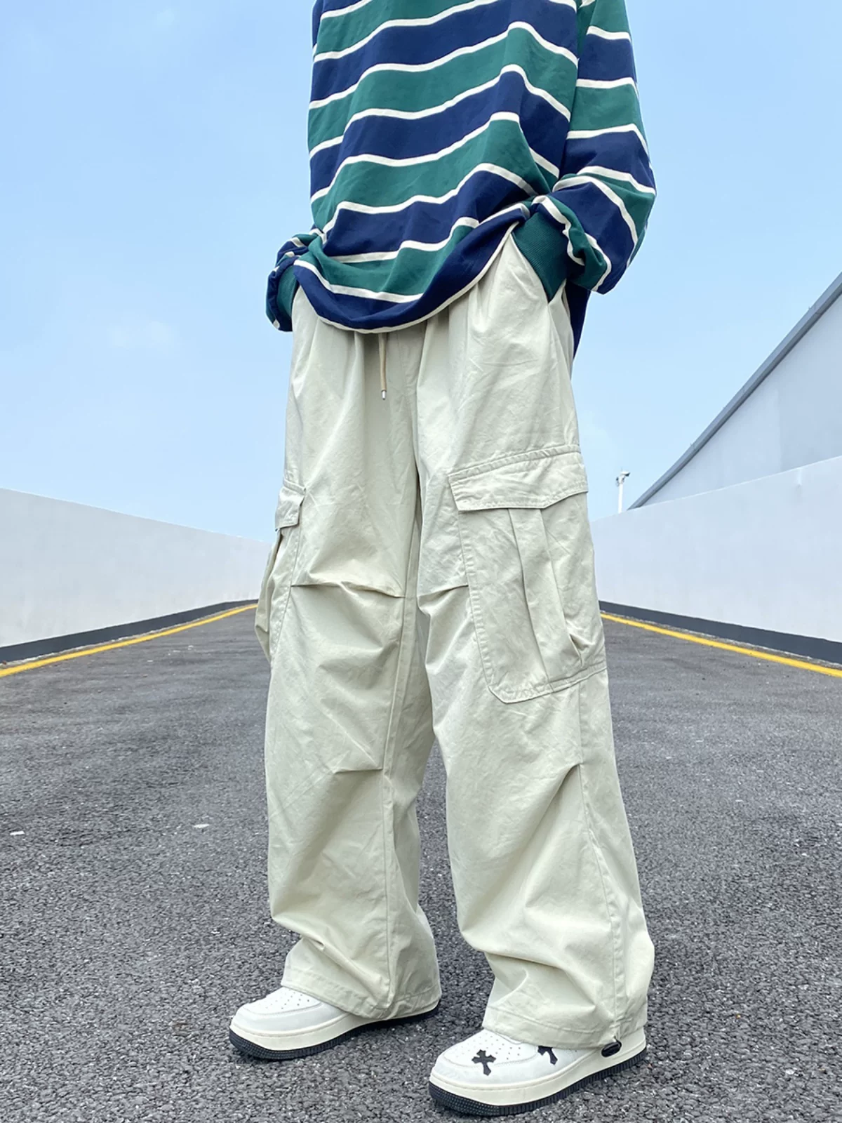 Quần cityboy kiểu Nhật mùa hè dành cho nam, quần công sở nhanh khô kiểu Mỹ, quần ống đứng rộng rãi, hợp thời trang, phong cách thường ngày.