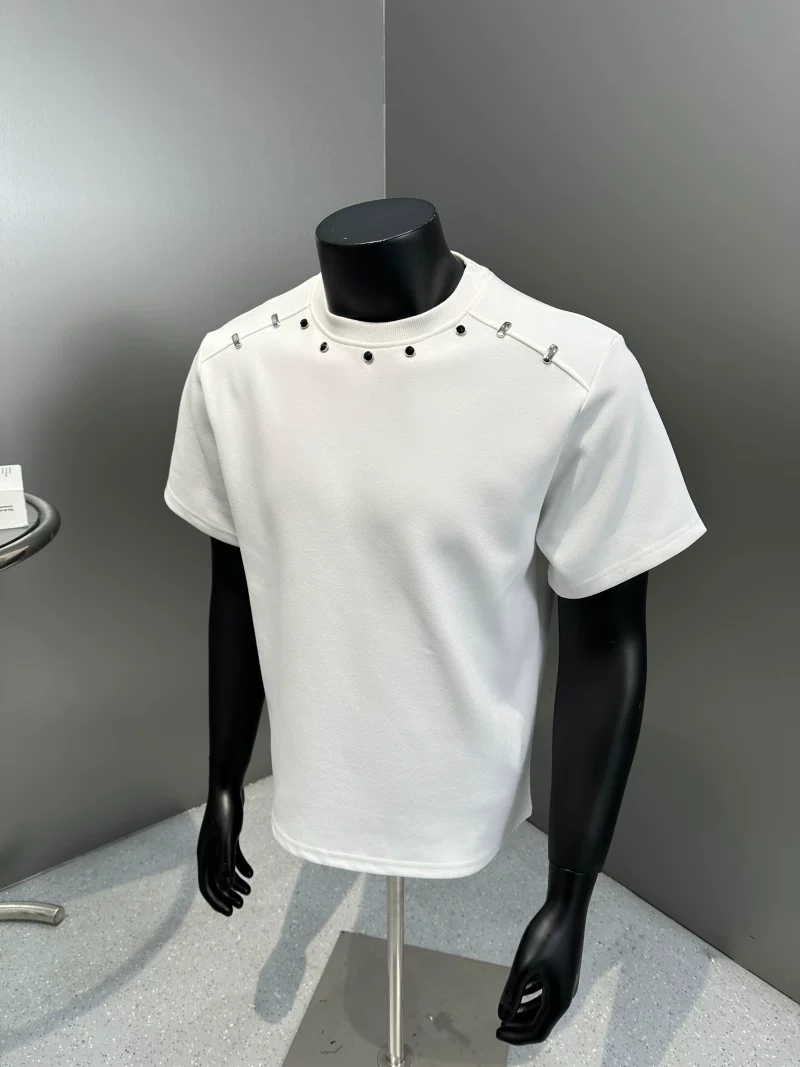 Áo thun ngắn tay phong cách retro Mỹ dành cho nam và nữ, áo thun cổ tròn dáng rộng hợp thời trang mùa hè, áo thun nửa tay đơn giản và cao cấp