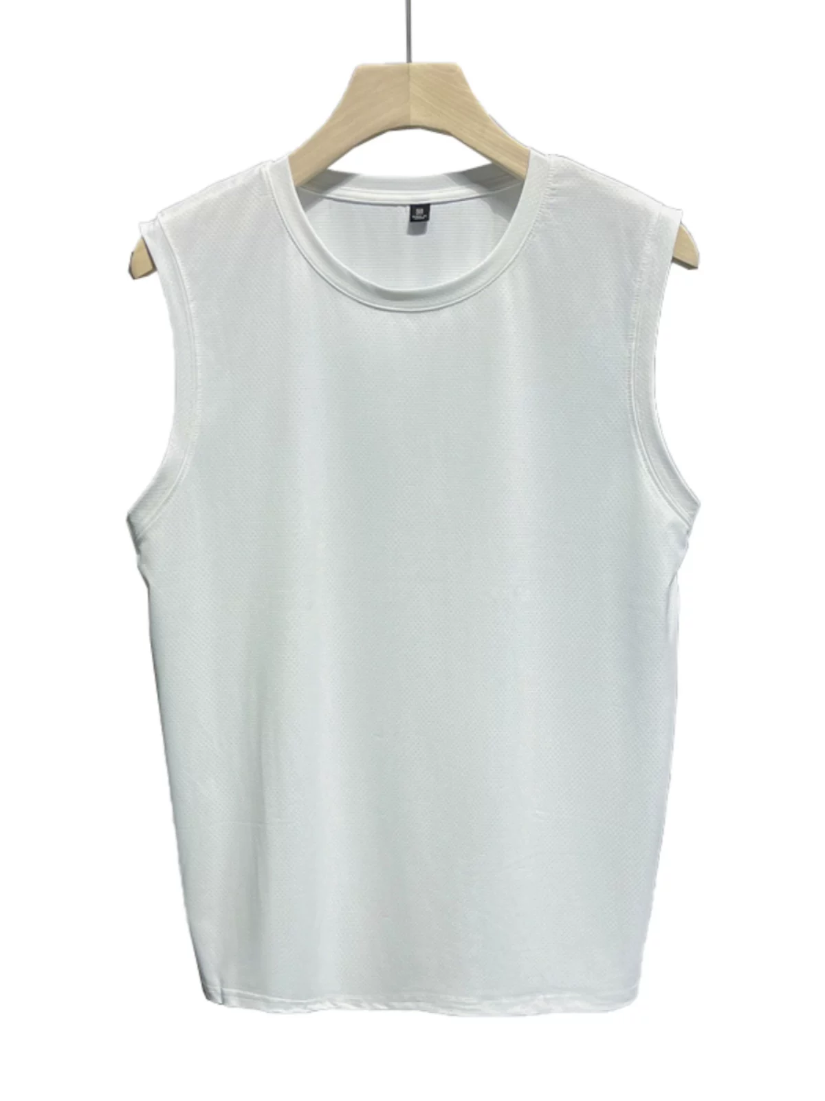 Áo vest lưới lụa băng dành cho nam, phong cách Hồng Kông, áo thun không tay rộng rãi mùa hè, áo ba lỗ thể thao đa năng thời trang.