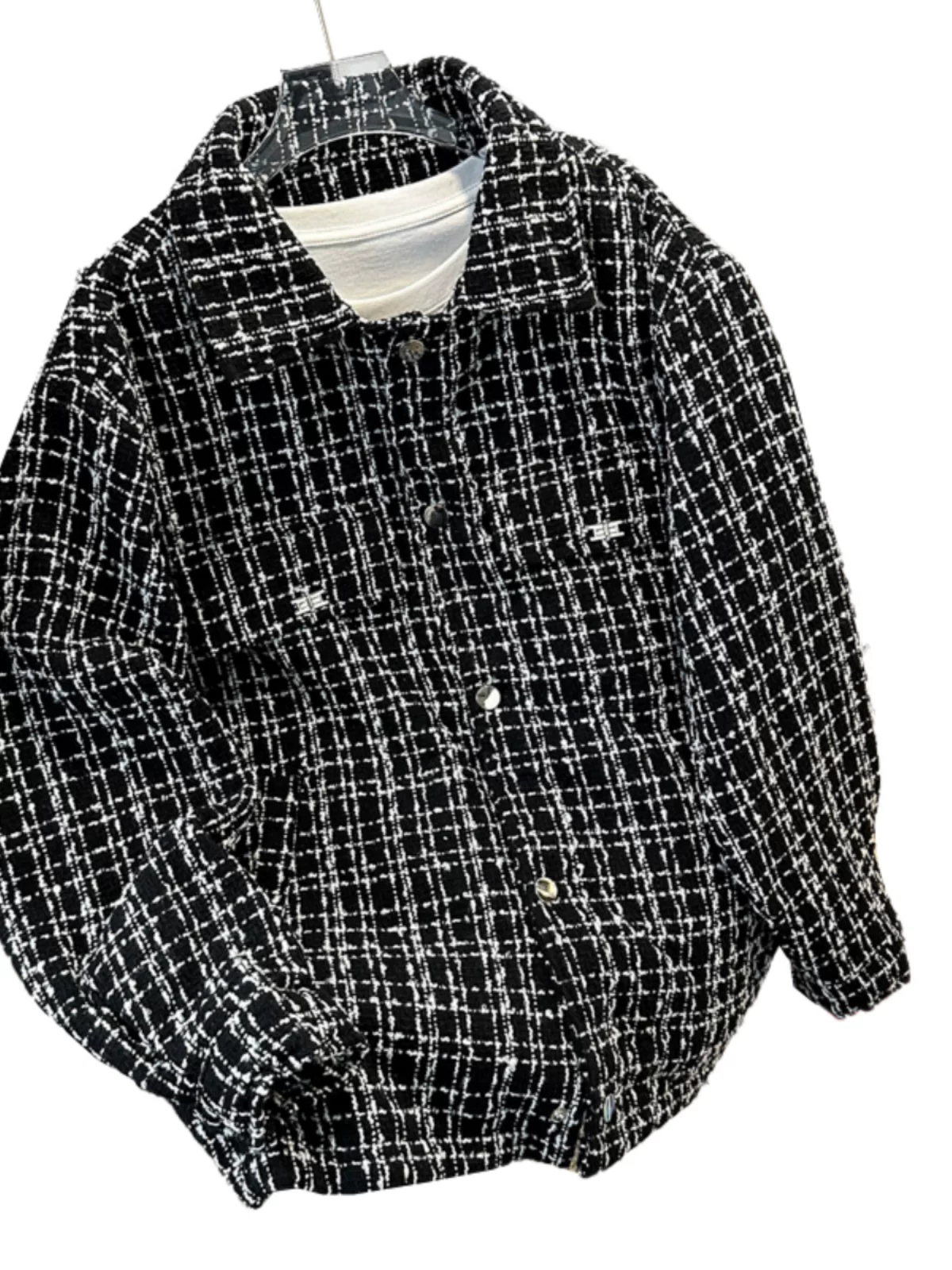 Áo khoác nam phong cách Chanel cổ điển, áo khoác cặp đôi dáng rộng phong cách Mỹ cao cấp hợp thời trang thu đông.