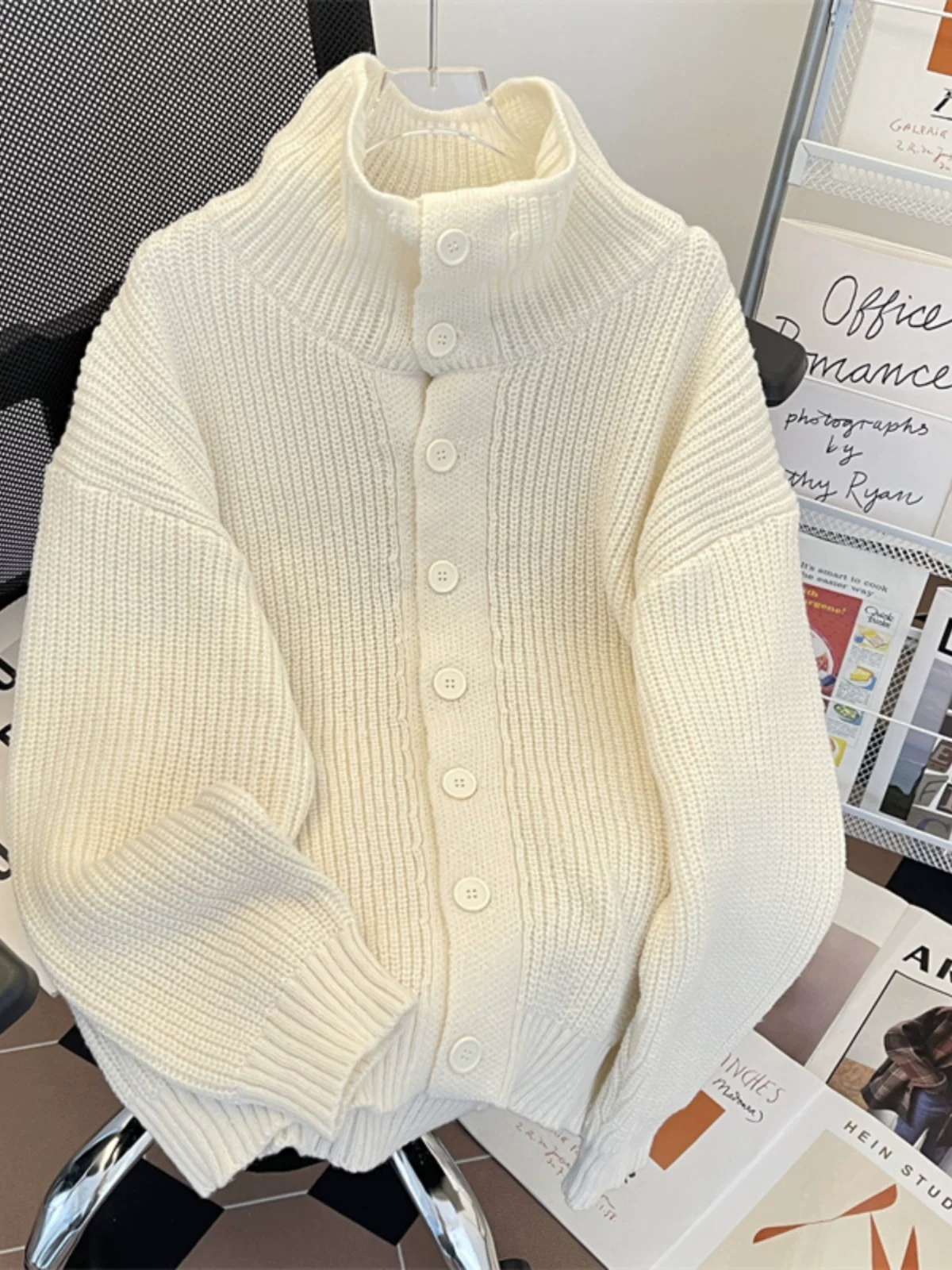 Áo len cardigan cleanfit mùa thu đông dành cho nam, áo dệt kim cao cấp hợp thời trang, áo khoác dáng rộng phong cách lười biếng kiểu Mỹ.