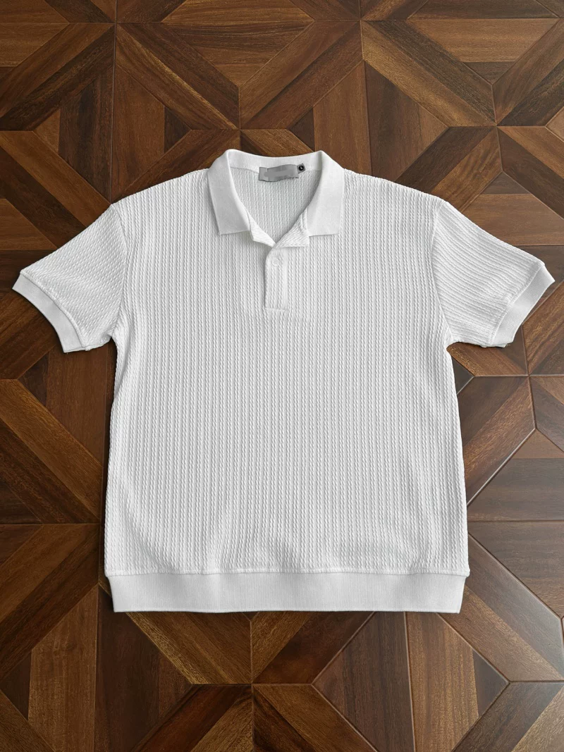 Áo Polo dệt kim kiểu cổ điển dành cho nam, áo thun tay ngắn mùa hè rộng rãi thoáng khí, áo kiểu cặp đôi thương hiệu thời trang Mỹ.
