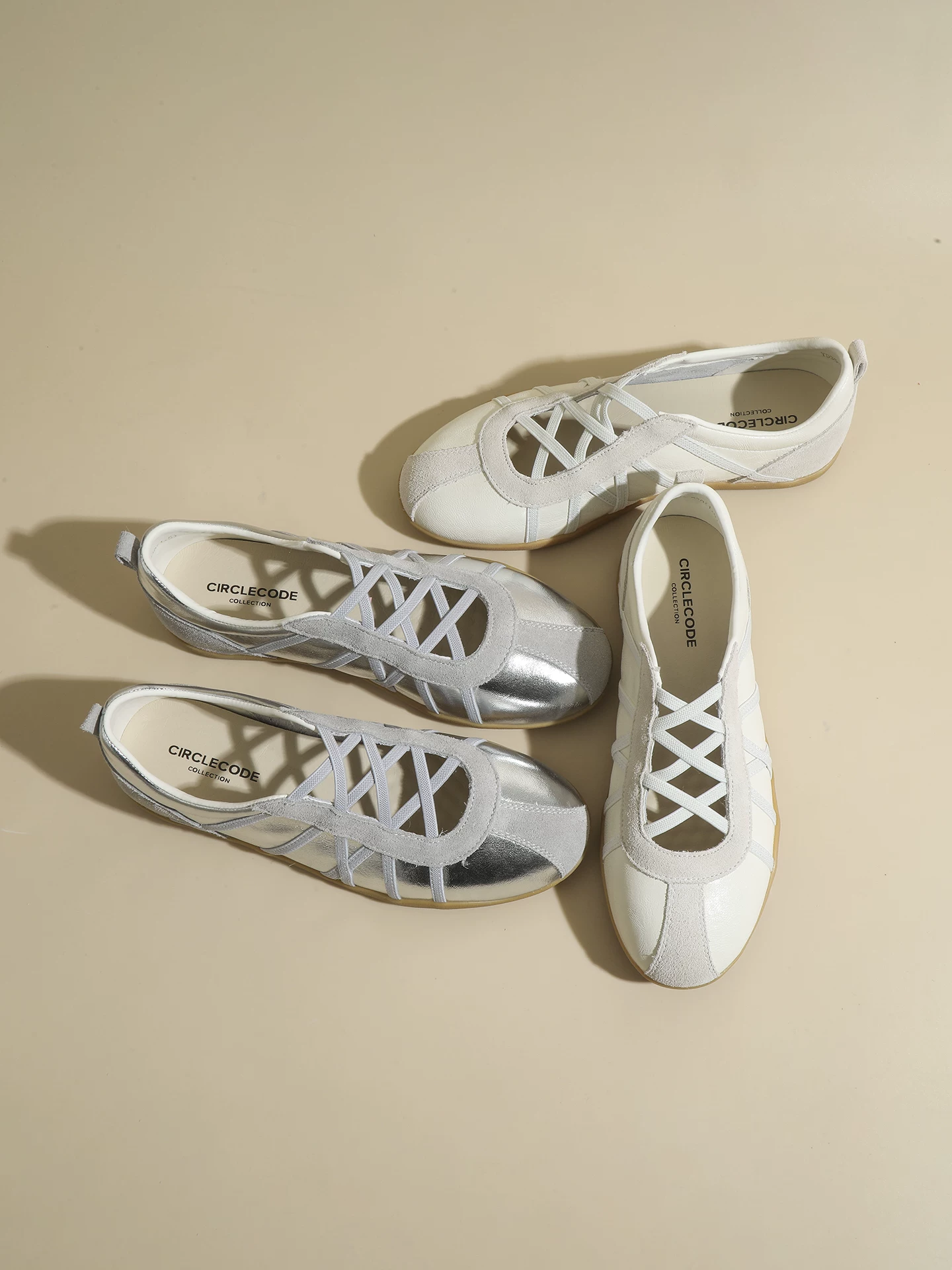 Giày thể thao kiểu ballet dễ mang cho nữ, giày Mary Jane quai chéo kiểu Pháp đế bằng, giày đơn khoét lỗ mới mùa hè 2026.