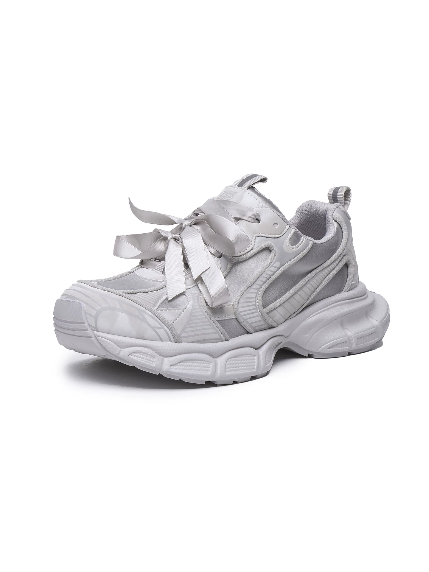 Giày dad shoes satin kiểu ballet dành cho nữ, giày thể thao đế dày tăng chiều cao, giày sneaker mùa hè 2026 mỏng nhẹ thoáng khí.